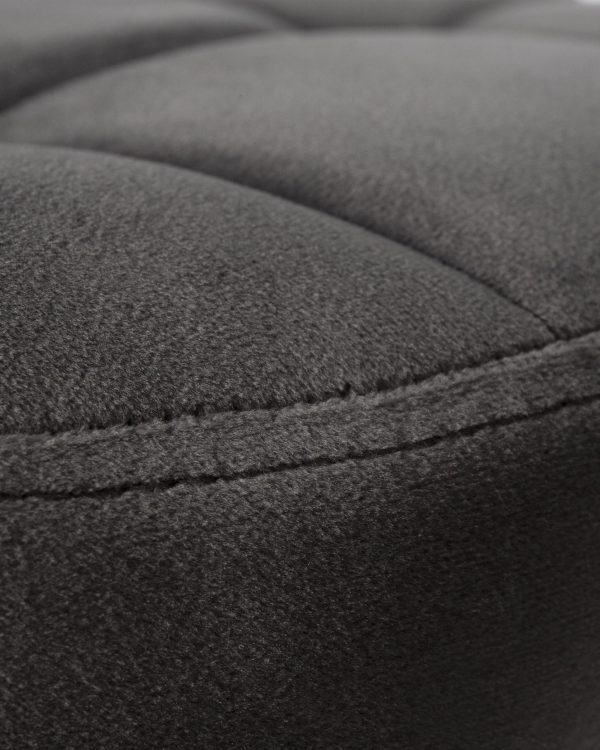 Табурет барный DOBRIN BRUNO, серый велюр (MJ9-75) — изображение 4