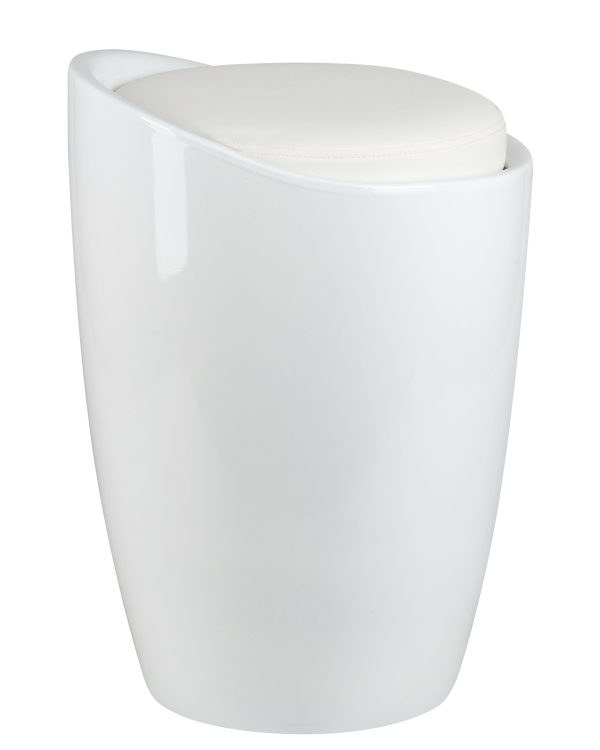 Табурет с местом для хранения LM-1100, белый — изображение 3