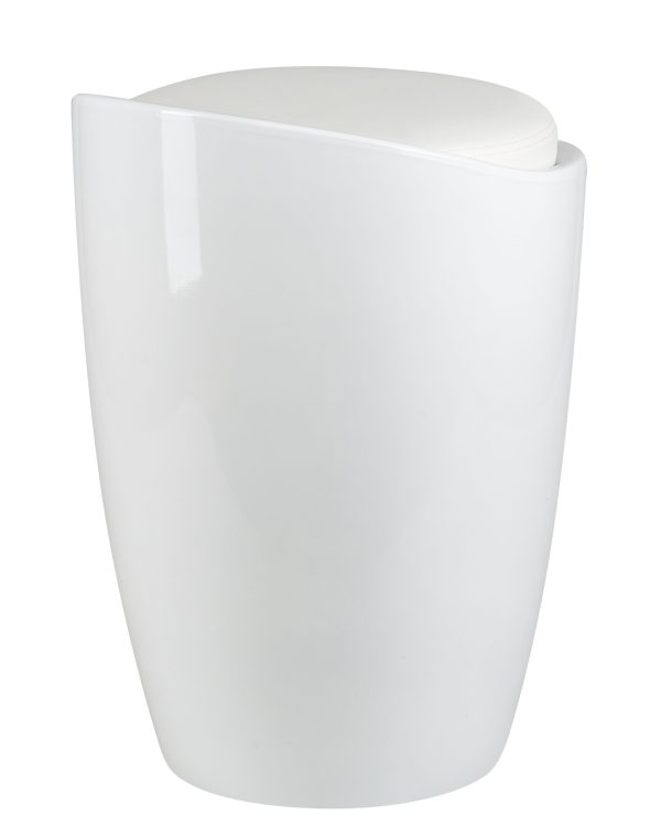 Табурет с местом для хранения LM-1100, белый — изображение 4