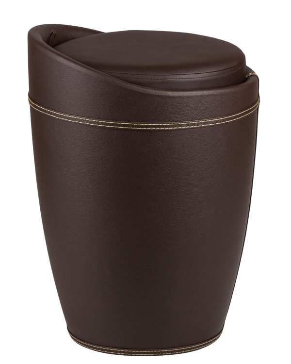 Табурет с местом для хранения LM-1100HPVC, коричневый — изображение 3