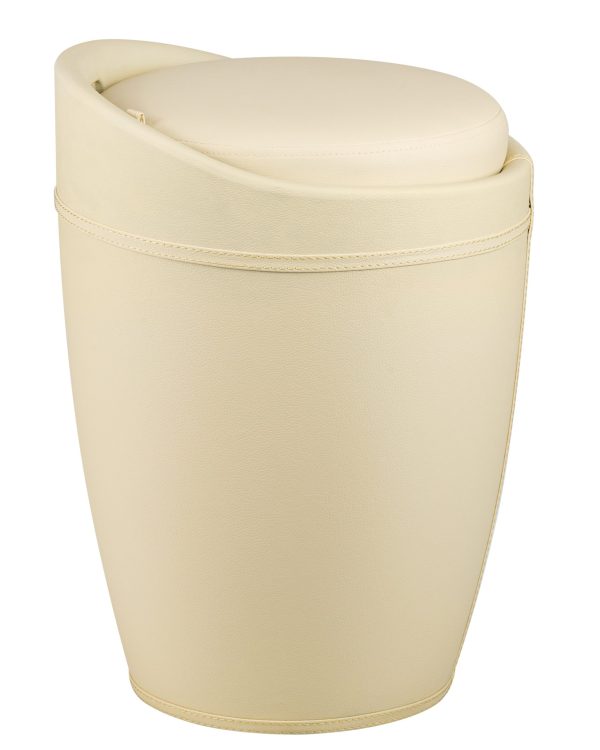 Табурет с местом для хранения LM-1100HPVC, кремовый — изображение 3