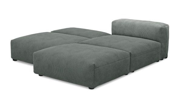 Угловой диван Фиджи большой и глубокий (Еврокнижка) Cilium Grafit