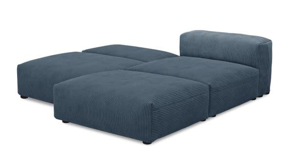 Угловой диван Фиджи большой и глубокий (Еврокнижка) Cilium Indigo