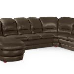 Угловой диван Нодус с оттоманкой и дополнительной секцией Madras Браун