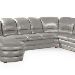 Угловой диван Нодус с оттоманкой и дополнительной секцией Madras Грей