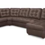 Угловой диван с оттоманкой Соло Galaxy Brown