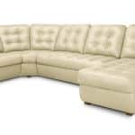 Угловой диван с оттоманкой Соло Galaxy Cream