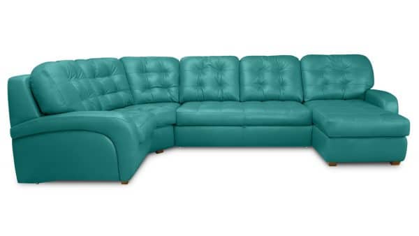 Угловой диван с оттоманкой Соло Galaxy Dk-green Нераскладной (373х219х105см) — изображение 3