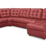 Угловой диван с оттоманкой Соло Galaxy Red