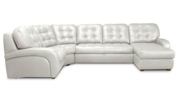 Угловой диван с оттоманкой Соло Galaxy White Нераскладной (373х219х105см) — изображение 3