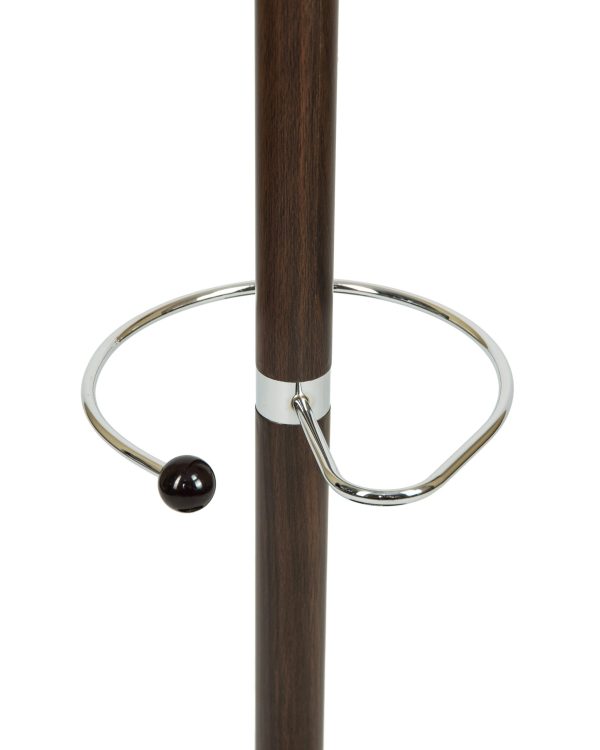 Вешалка напольная DOBRIN CLYDE, чёрный мрамор, коричневый под дерево — изображение 4