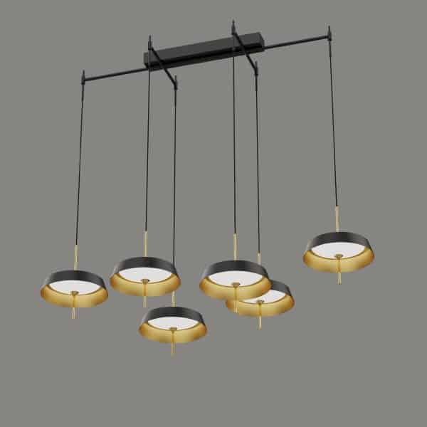 Подвесной светильник MD18001061-6B  black/gold — изображение 2
