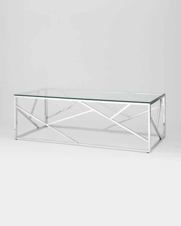 Журнальный стол 120*60 АРТ ДЕКО серебро — изображение 2