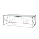 Журнальный стол 120*60 АРТ ДЕКО серебро