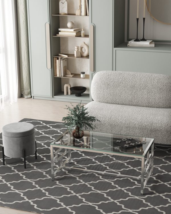 Журнальный стол 120*60 БРУКЛИН серебро — изображение 3