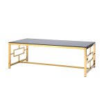 Журнальный стол 120*60 БРУКЛИН золото стекло smoke