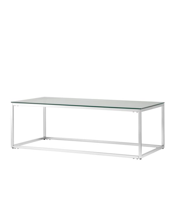 Журнальный стол 120*60 ТАУН серебро