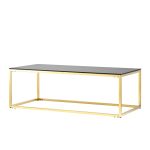 Журнальный стол 120*60 ТАУН золото стекло smoke