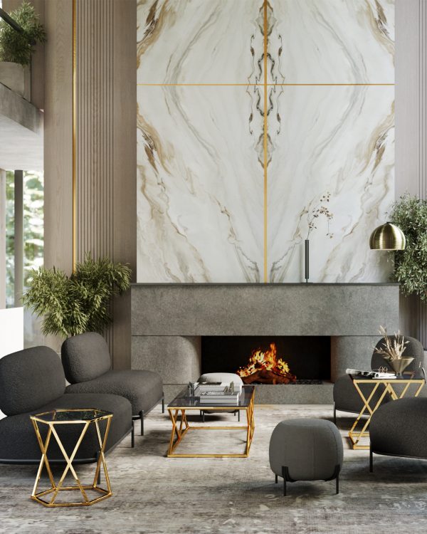 Журнальный стол 55*55 ИНСИГНИЯ золото стекло smoke — изображение 3