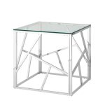 Журнальный столик 55*55 АРТ ДЕКО серебро