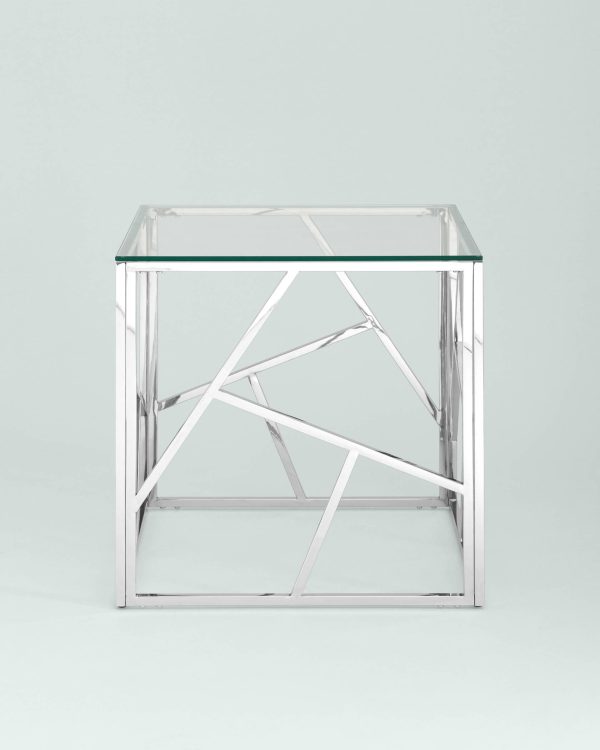 Журнальный столик 55*55 АРТ ДЕКО серебро — изображение 3