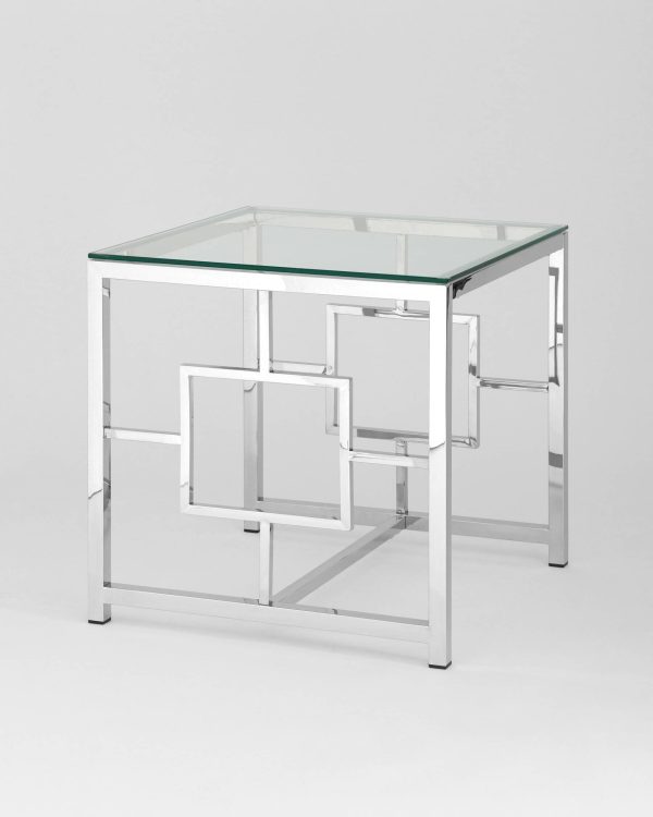 Журнальный столик 55*55 БРУКЛИН серебро — изображение 2