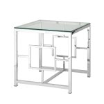 Журнальный столик 55*55 БРУКЛИН серебро