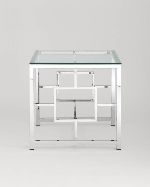 Журнальный столик 55*55 БРУКЛИН серебро — изображение 3