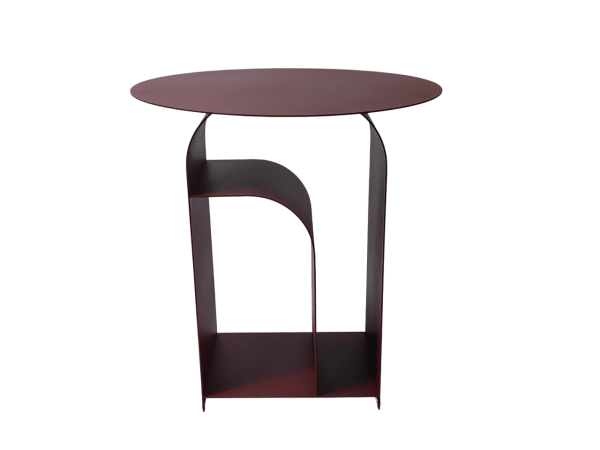 Журнальный столик Arwel металл бордовый