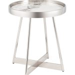 Журнальный столик Гера 50*50 см сталь серебро