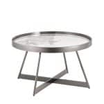 Журнальный столик Гера 80*80 см сталь тёмный хром