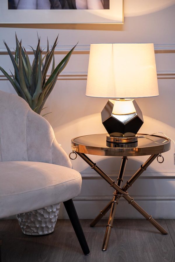 22-88259 Лампа настольная  плафон белый  d30*49см — изображение 3