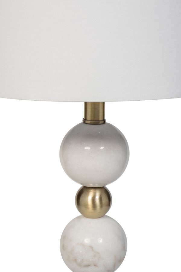 22-89567 Лампа настольная плафон лён белый h.56 см — изображение 2