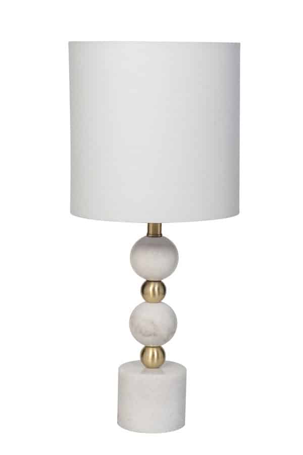 22-89567 Лампа настольная плафон лён белый h.56 см