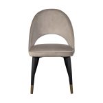 30C-12280 Стул велюр серо-бежевый 51*56*84см