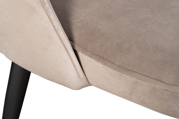 30C-12280 Стул велюр серо-бежевый 51*56*84см, наконечники мат.золото — изображение 3