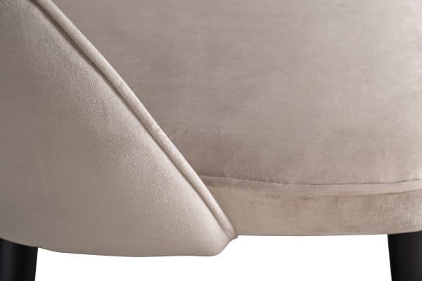 30C-12280 Стул велюр серо-бежевый 51*56*84см, наконечники мат.золото — изображение 4