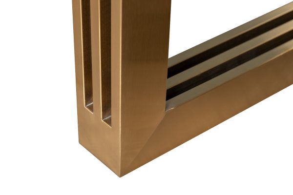 30f-14780-stol-obedennyj-belyj-brash.zoloto-20010076sm-4 30F-14780 Стол обеденный белый / браш.золото 200*100*76см — изображение 5