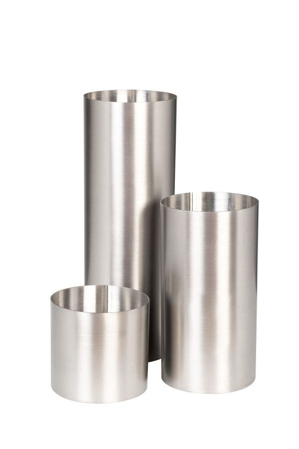 58DB-18202 Ваза нерж.ст/мат.никель 10*10*20см — изображение 2