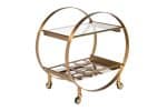 58DB-23085 Стол-тележка сервировочн ст.прозр/латунь 70*48*76 — изображение 2