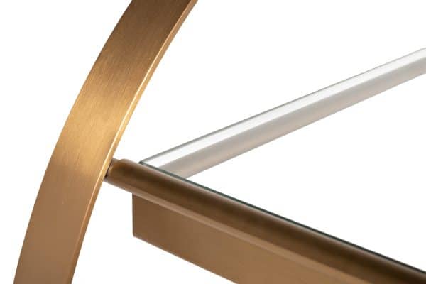 58DB-23085 Стол-тележка сервировочн ст.прозр/латунь 70*48*76 — изображение 4