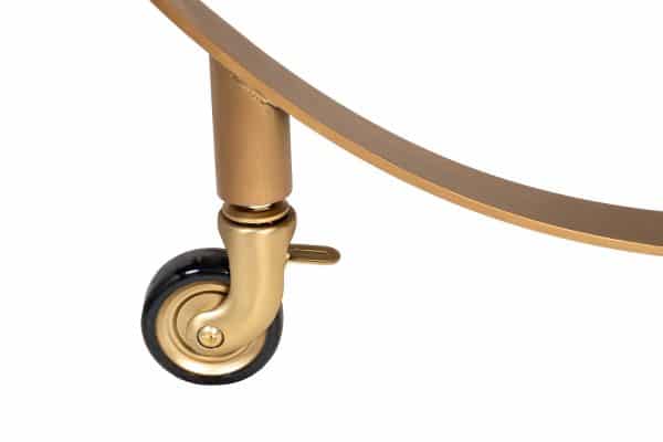 58DB-23085 Стол-тележка сервировочн ст.прозр/латунь 70*48*76 — изображение 5