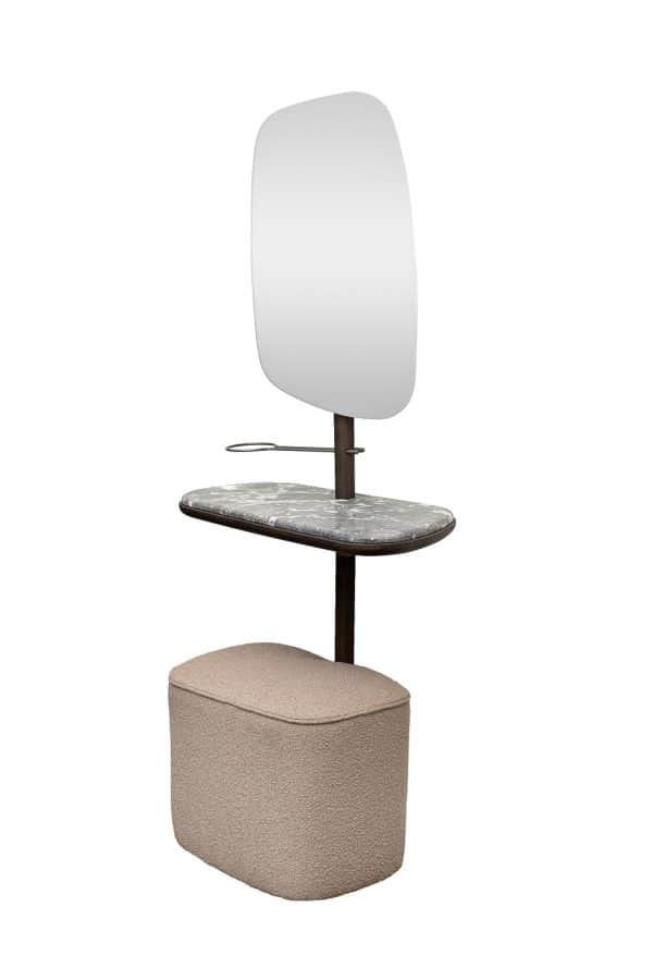 58DB-23177 Зеркало с полкой и пуфом 67*35*154см — изображение 2