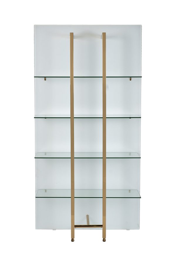 58DB-SH17071CS Стеллаж Marbella White бел/зол. 90*34*195см — изображение 2