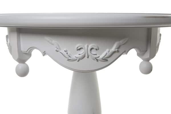 Столик кофейный круглый с обечайкой белого цвета — изображение 2