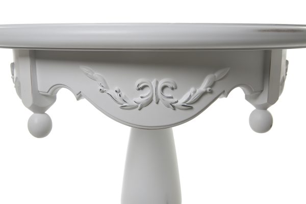 Столик кофейный круглый с обечайкой белого цвета — изображение 2