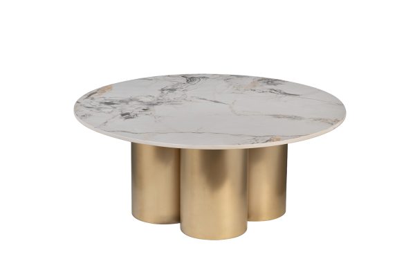 76AR-63042 Стол журнальный керамогранит белый d80*35см 76AR-63042 Стол журнальный керамогранит белый d80*35см