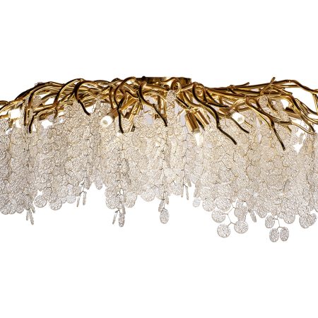 86-90181 Люстра Tenera круглая золото d100*h40см