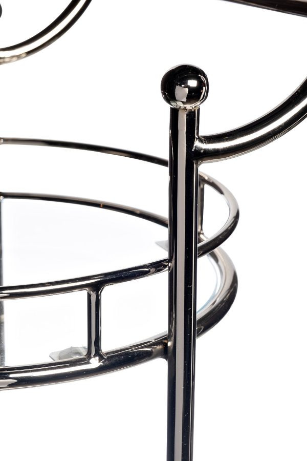 95IM-4651 Тележка сервировочная нерж. сталь/стекло 84*50*85см — изображение 2