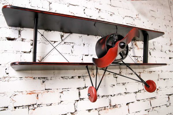 Полка - самолет Авиатор черного цвета — изображение 2